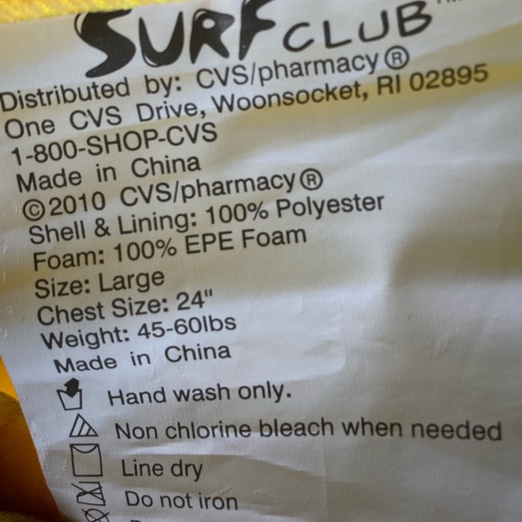 Surf Club Red, Orange, Yellow & Black Buoyancy Swim Flotation Vest - Picture 11 of 12